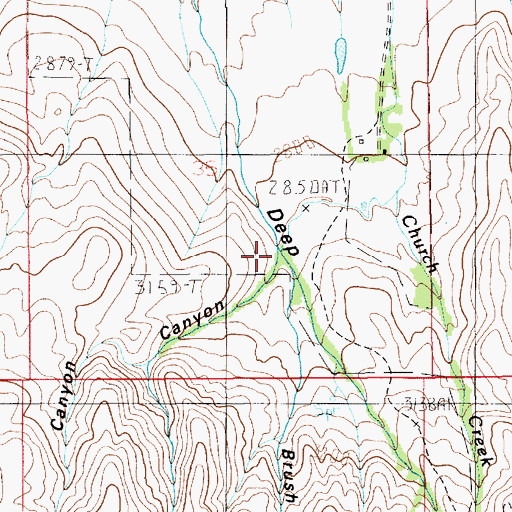Topographic Map of Arkansas Canyon, ID