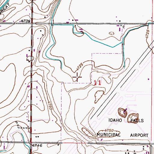 Topographic Map of Armstrong Lateral, ID