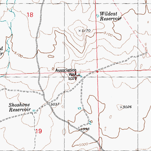 Topographic Map of Association Well, ID