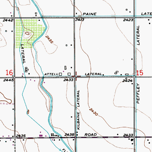 Topographic Map of Attell Lateral, ID