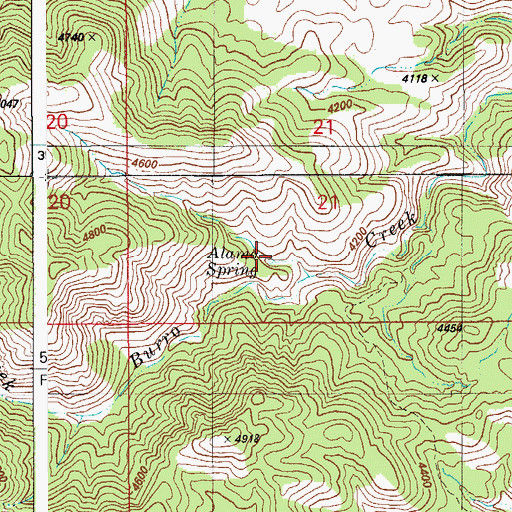Topographic Map of Alamo Spring, AZ