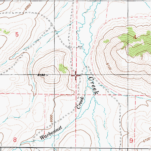 Topographic Map of Austin Ranch, ID