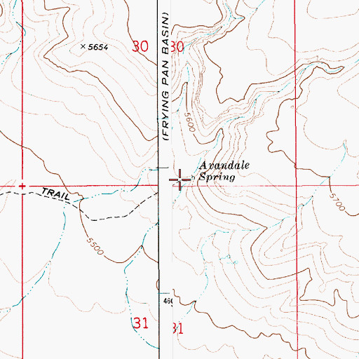 Topographic Map of Avandale Spring, ID