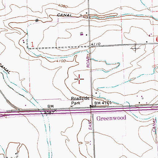 Topographic Map of B Canal, ID
