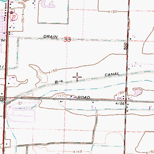 Topographic Map of B-4 Canal, ID