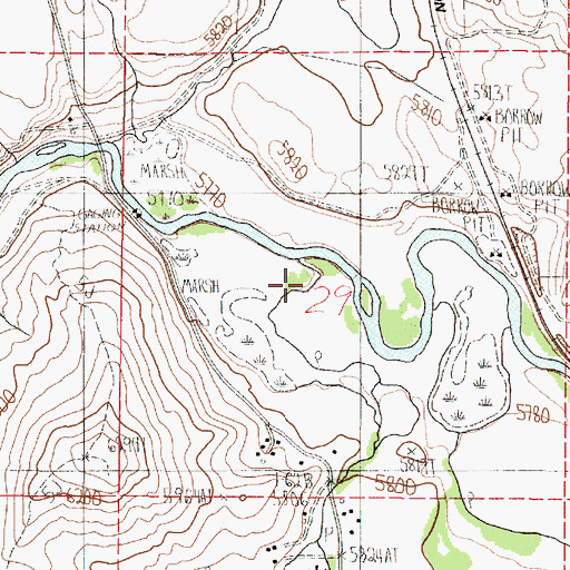 Topographic Map of Bailey Creek, ID