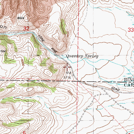 Topographic Map of Bakers Canyon, ID