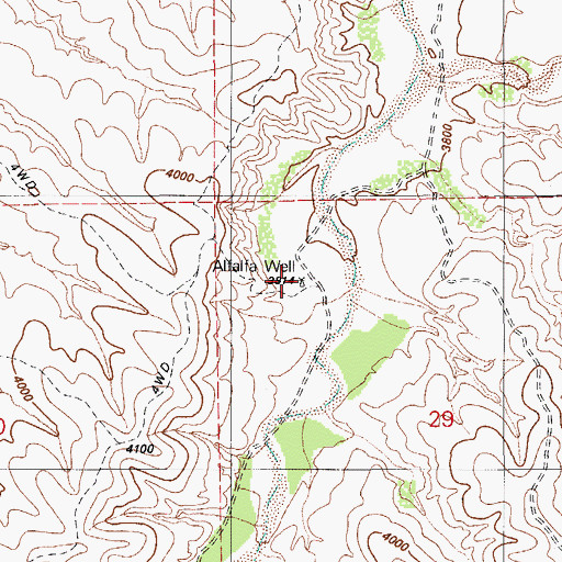 Topographic Map of Alfalfa Well, AZ