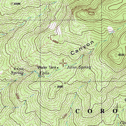 Topographic Map of Aliso Spring, AZ
