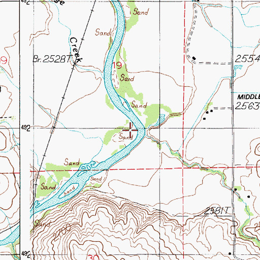 Topographic Map of Banner Creek, ID