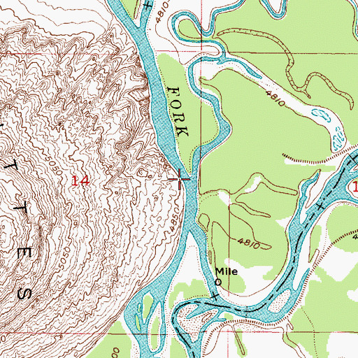 Topographic Map of Bannock Jim Slough, ID