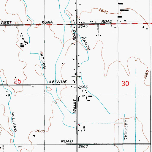 Topographic Map of Barth Lateral, ID