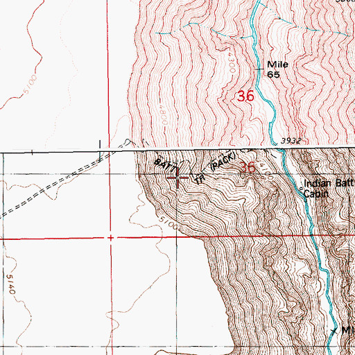 Topographic Map of Batt Trail, ID