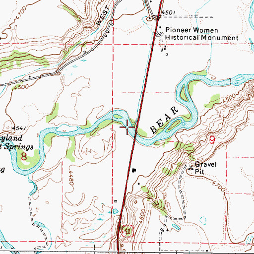 Topographic Map of Battle Creek, ID