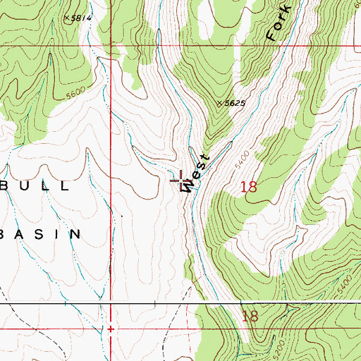 Topographic Map of Bear Creek, ID