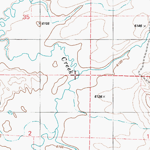 Topographic Map of Bear Creek, ID