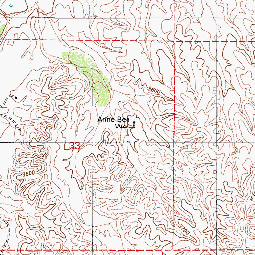 Topographic Map of Anne Bee Well, AZ