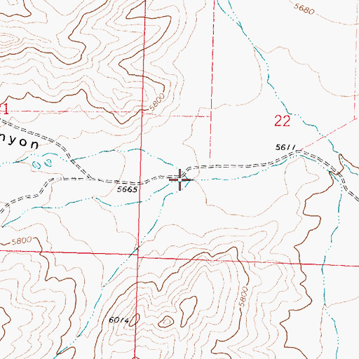 Topographic Map of Beck Canyon, ID