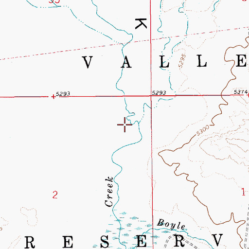 Topographic Map of Bell Creek, ID
