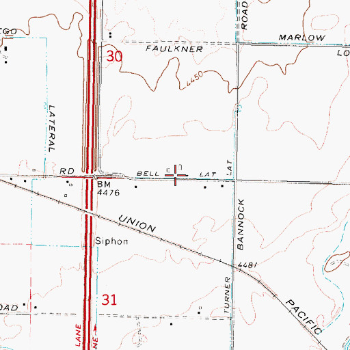 Topographic Map of Bell Lateral, ID