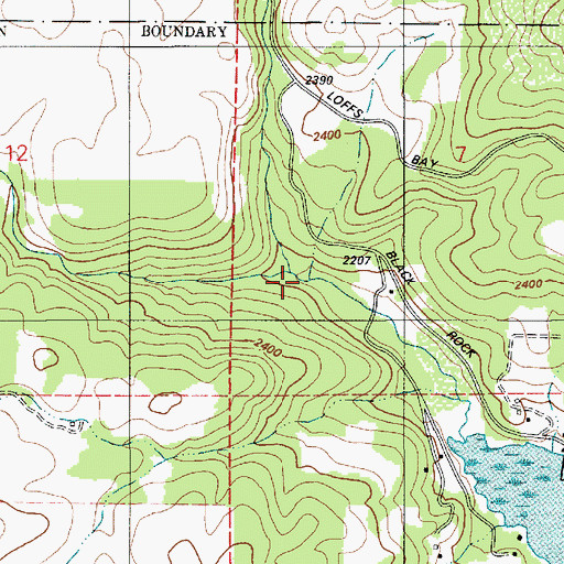 Topographic Map of Bellgrove Creek, ID