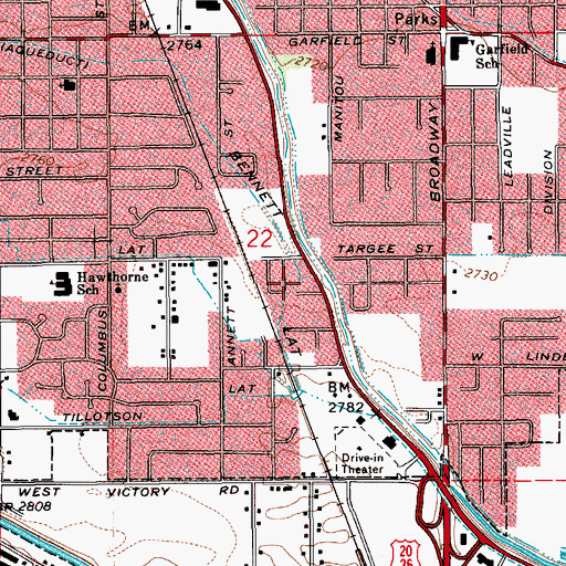Topographic Map of Bennett Lateral, ID