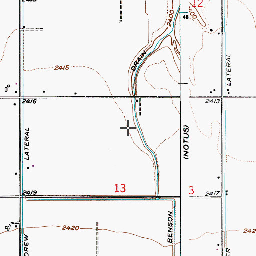Topographic Map of Benson Drain, ID