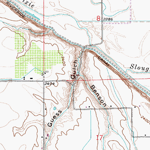 Topographic Map of Benson Gulch, ID
