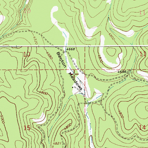 Topographic Map of Benton Meadows, ID