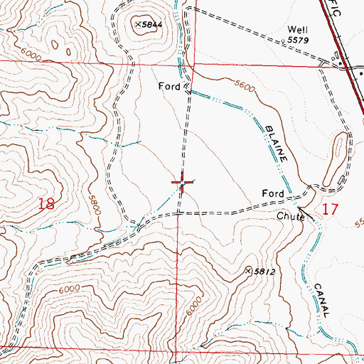 Topographic Map of Berry Canyon, ID