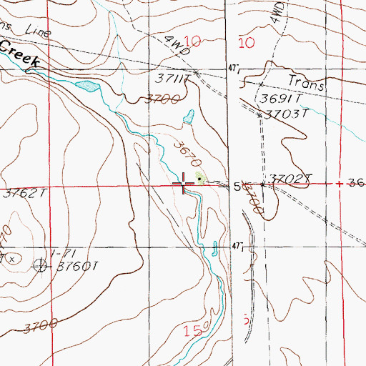 Topographic Map of Berry Ranch, ID