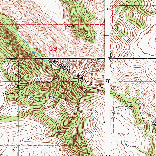 Topographic Map of Bethel Canyon, ID