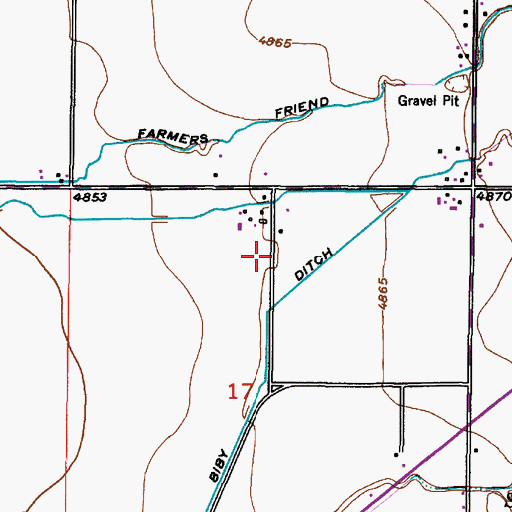 Topographic Map of Biby Ditch, ID