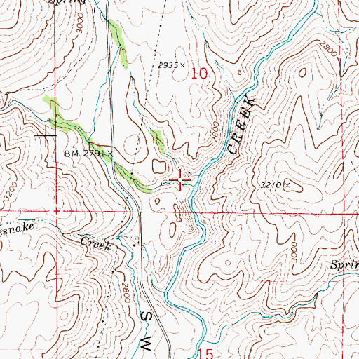 Topographic Map of Big Cottonwood Creek, ID
