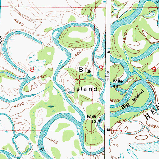 Topographic Map of Big Island, ID