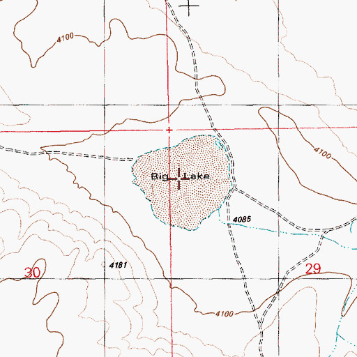 Topographic Map of Big Lake, ID