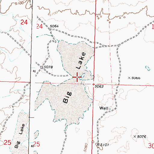 Topographic Map of Big Lake, ID