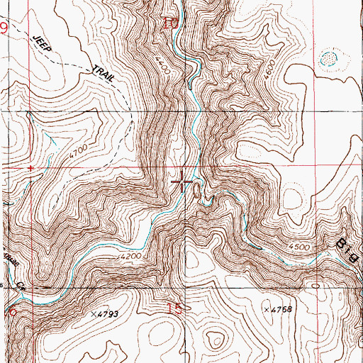 Topographic Map of Big Lake Draw, ID
