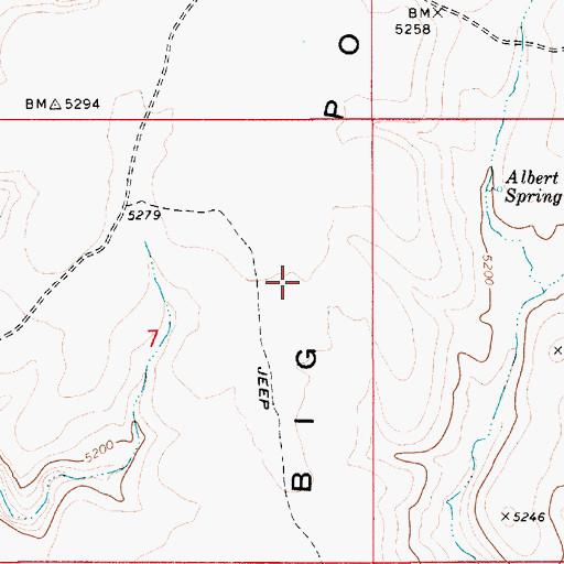 Topographic Map of Big Point, ID