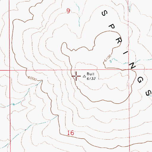 Topographic Map of Big Springs Butte, ID