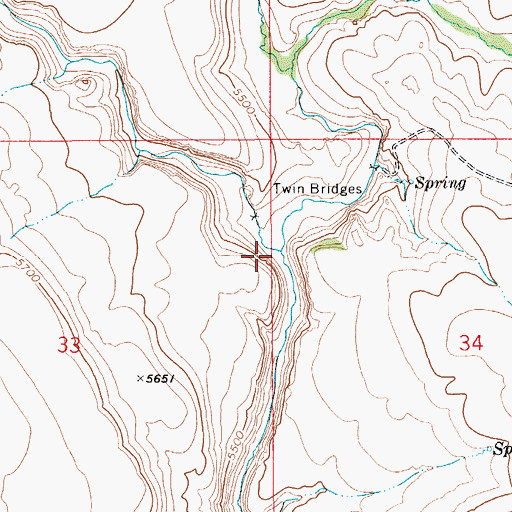 Topographic Map of Big Springs Creek, ID