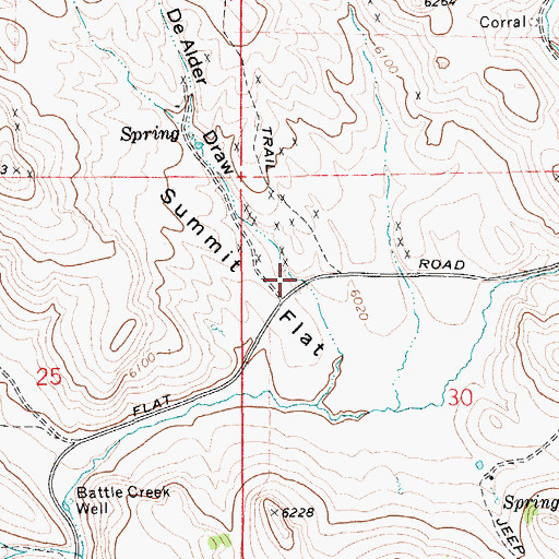 Topographic Map of Bill DeAlder Draw, ID
