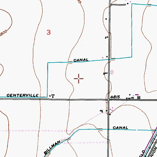 Topographic Map of Billman Canal, ID