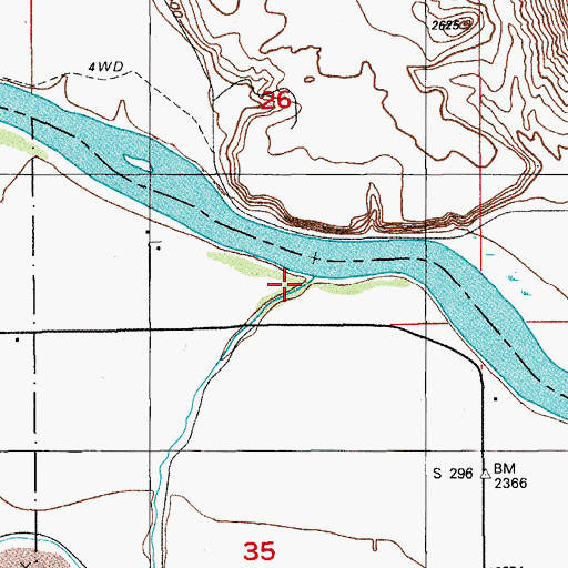 Topographic Map of Birch Creek, ID