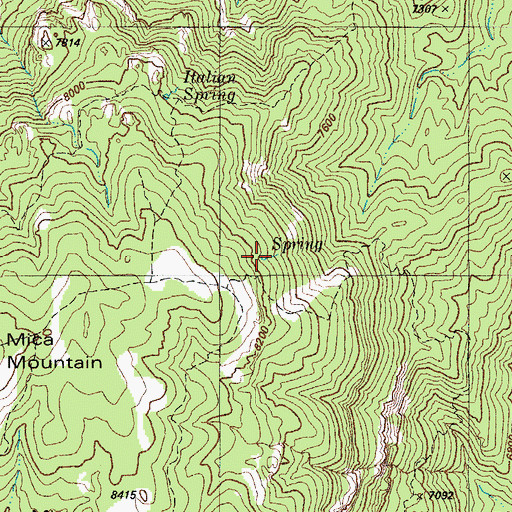 Topographic Map of Arts Spring, AZ