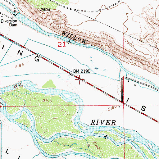 Topographic Map of Birding Island, ID