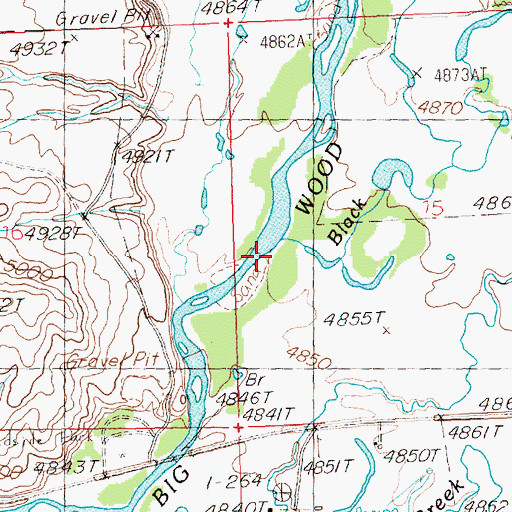 Topographic Map of Black Slough, ID