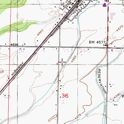 Topographic Map of Blackfoot Canal, ID