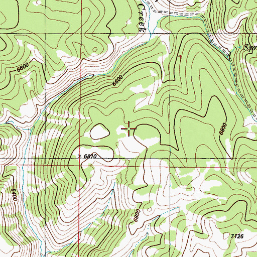 Topographic Map of Blackfoot Mountains, ID