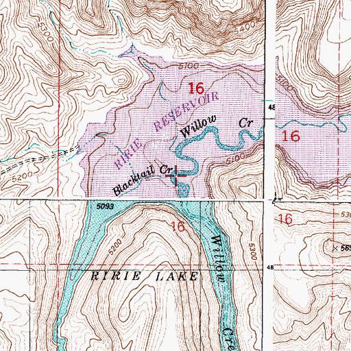Topographic Map of Blacktail Creek, ID